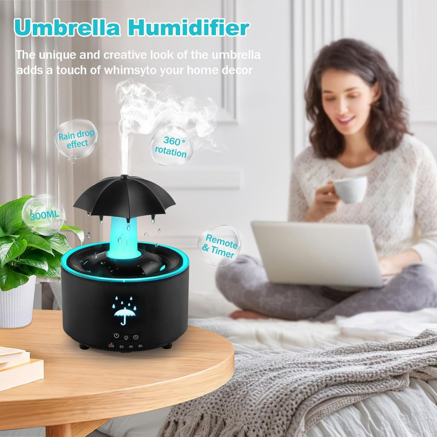Rotating Umbrella Aroma Humidifier